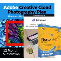Adobe Photography Plan 1 TB + Norton 360 Deluxe 3 PC + Jottacloud Personal | 1 Year
