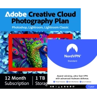 Adobe Photography Plan 1 TB + NordVPN standard | 1 Year