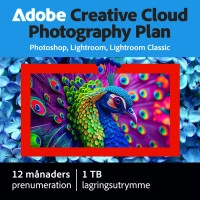 Adobe Photography Plan (Photoshop CC + Lightroom CC) | 1 användare | 1 år | 1 TB molnlagring