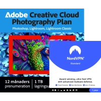 Adobe Fotografi Plan 1 TB + NordVPN standard | 1 År