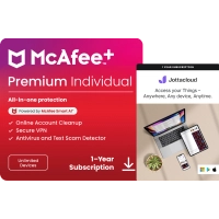 McAfee+ Premium Individual + Jottacloud Personal Unlimited | 1 Year | Unlimited Devices