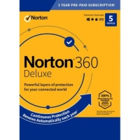 Norton 360 Deluxe | 5 Devices | 1 Year | 2026 | 50 GB Cloud backup Norton 360 Deluxe | 5 Devices | 1 Year | 2026 | 50 GB Cloud backup