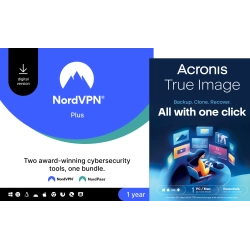 NordVPN Plus | 10 Devices | 1 Year | Includes NordPass + FREE Acronis True Image Essentials  | 1 PC | 1 year