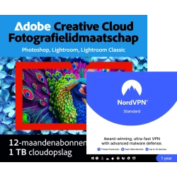 Adobe Photography Plan 1 TB + NordVPN standard | 1 Jaar
