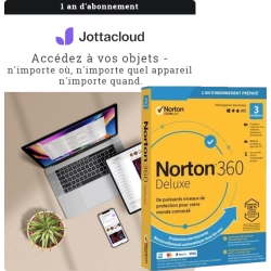 Jottacloud Personal illimité + Norton 360 Deluxe | 3 PC | 1 an