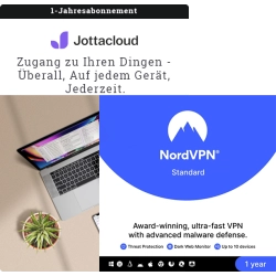 Jottacloud Personal Unlimited + 1 Monat GRATIS NordVPN | 1 Benutzer | 1 Jahr | Unbegrenzter Cloud-Speicher