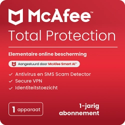 McAfee Total Protection 2026 | 1 Apparaat | 1 Jaar | Windows - Mac - Android - iOS