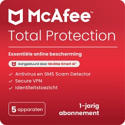McAfee Total Protection 2026 | 5 Apparaten  | 1 Jaar | Windows - Mac - Android - iOS