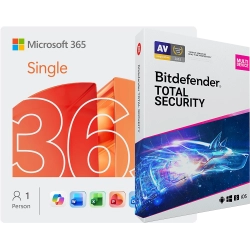 Microsoft 365 Single + Bitdefender Total Security | 5 Geräte | 1 Jahr