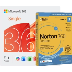 Microsoft 365 Single + Norton 360 Deluxe | 3 Geräte | 1 Jahr