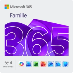 Microsoft 365 Famille | 6 Utilisateurs - 1 An | Inclus les Mises à Jour
