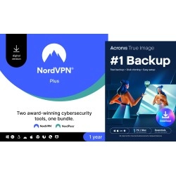 NordVPN Plus | 10 Devices | 1 Year | Includes NordPass + FREE Acronis True Image Essentials  | 1 PC | 1 year