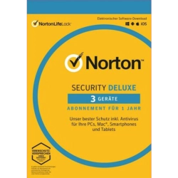 Norton Security Deluxe | 3 Geräte | 1 Jahr | 2026 - Virenschutz inklusive