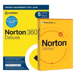 Norton 360 Deluxe mit Norton Utilities Ultimate | 2026 | 5 Geräte | 1 Jahr