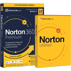 Norton 360 Premium avec Norton Utilities Ultimate | 2026 | 10 Appareils | 1 An