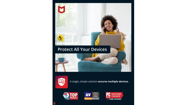 McAfee Total Protection 10 Devices | incl. VPN | with Acronis Backup