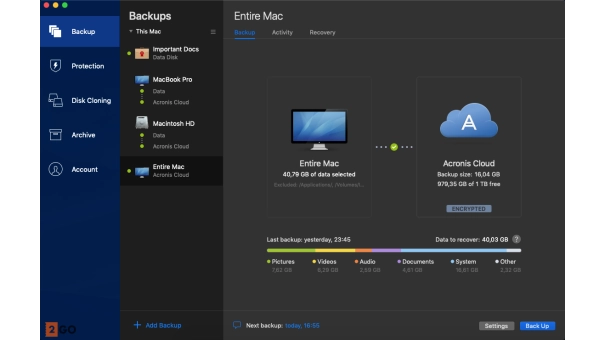 McAfee Total Protection 10 Devices | incl. VPN | with Acronis Backup