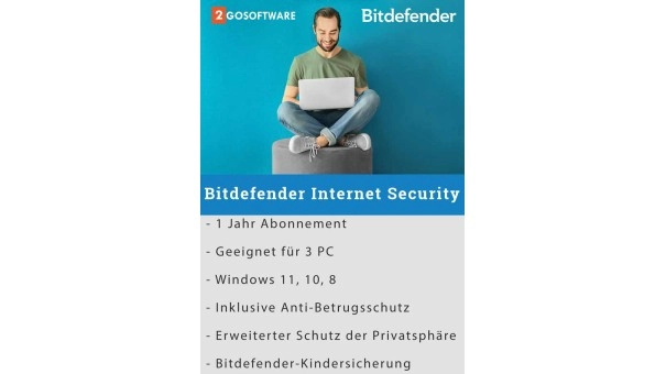 Bitdefender Internet Security 2026 | 3 Geräte | 1 Jahr | Automatische Verlängerung