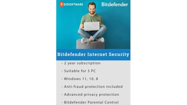 Bitdefender Internet Security 2026 | 3 Devices | 2 year | Automatic renewal