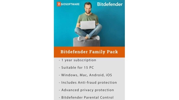 Bitdefender Family Pack 2026 | 15 Devices | 1 year | Automatic renewal