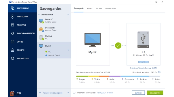 Acronis Cyber Protect Home Office Advanced 500 Go