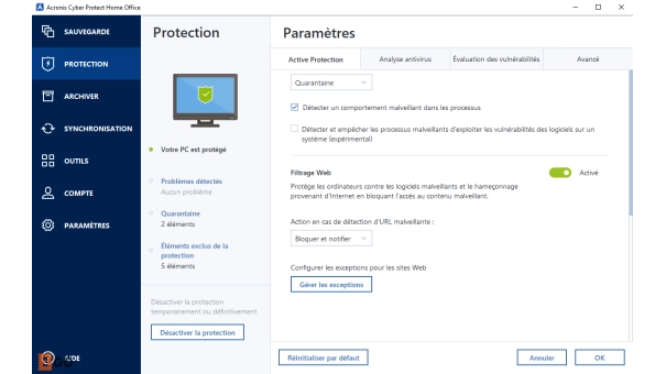 Acronis Cyber Protect Home Office Advanced 500 Go