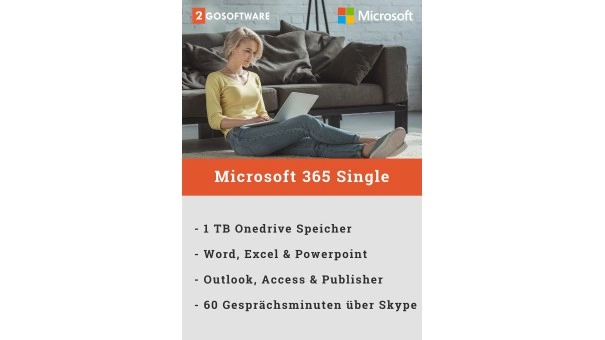 Microsoft 365 Single | 1 Benutzer - 1 Jahr | Mit Updates