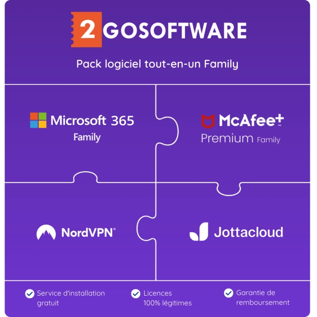 2GO Logiciel Forfait Familial Tout-en-un 