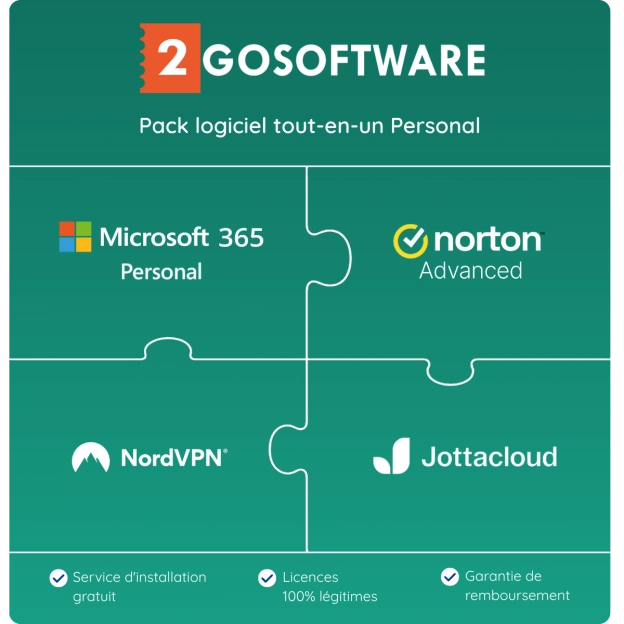 2GO Software Pack Tout-en-un Personnel 