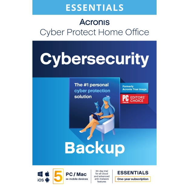 Acronis Cyber Protect Home Office Essentials 2024 | 5 PC | 1 Year | Mobile/Tablet included