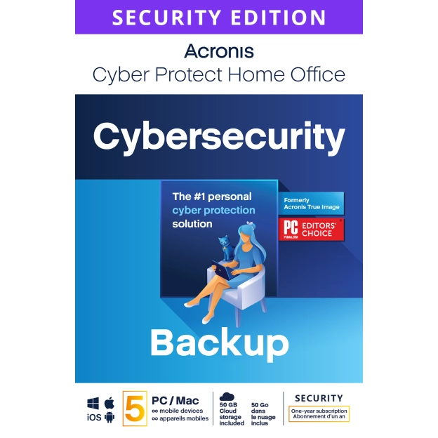 Acronis Cyber Protect Home Office - Security edition 2024 | 5 PC | 1 Year | 50 GB cloud back-up