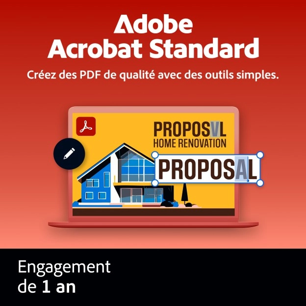 Adobe Acrobat Standard | 1 Utilisateur | 1 An