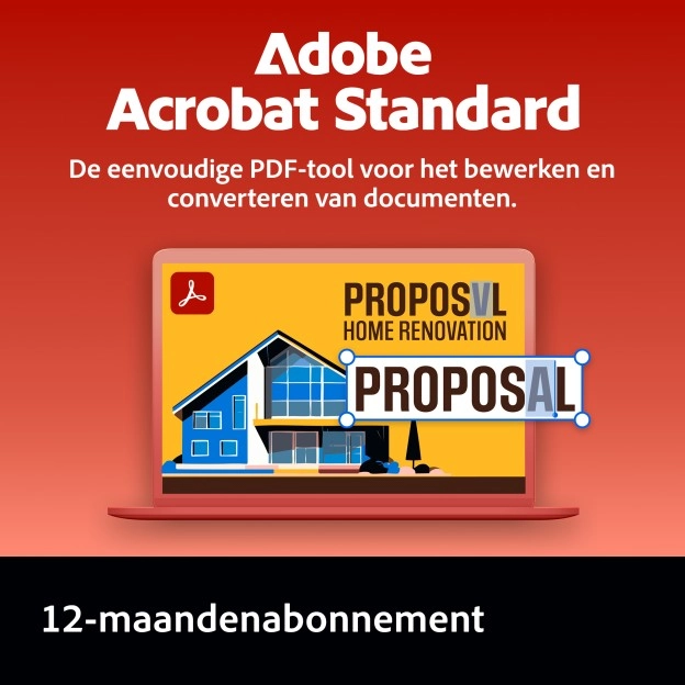 Adobe Acrobat Standard | 1 Gebruiker | 1 Jaar