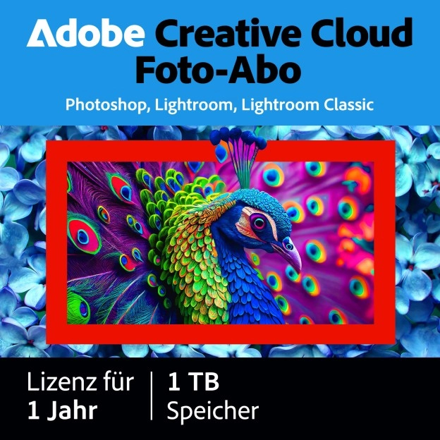 Adobe Foto-Abo (Photoshop CC + Lightroom CC) | 1 Benutzer | 1 Jahr | 1TB Cloudspeicher