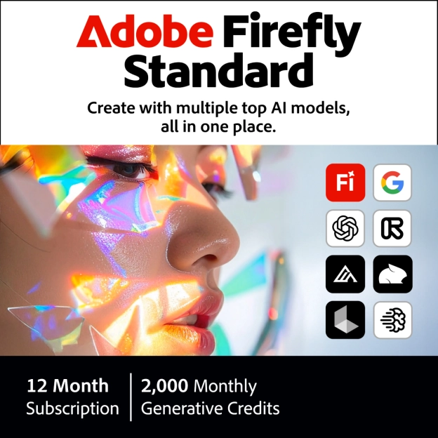 Adobe Firefly Standard | 1 Year | 2000 AI credits per month