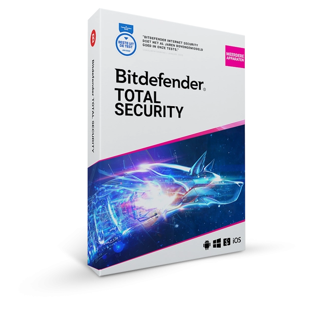 Bitdefender Total Security 2026 | 3 Apparaten | 2 jaar | Automatische verlenging
