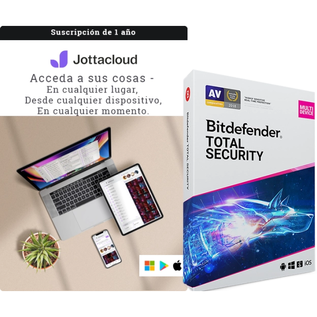 Jottacloud Home + Bitdefender Total Security | 5 appareils | 1 an