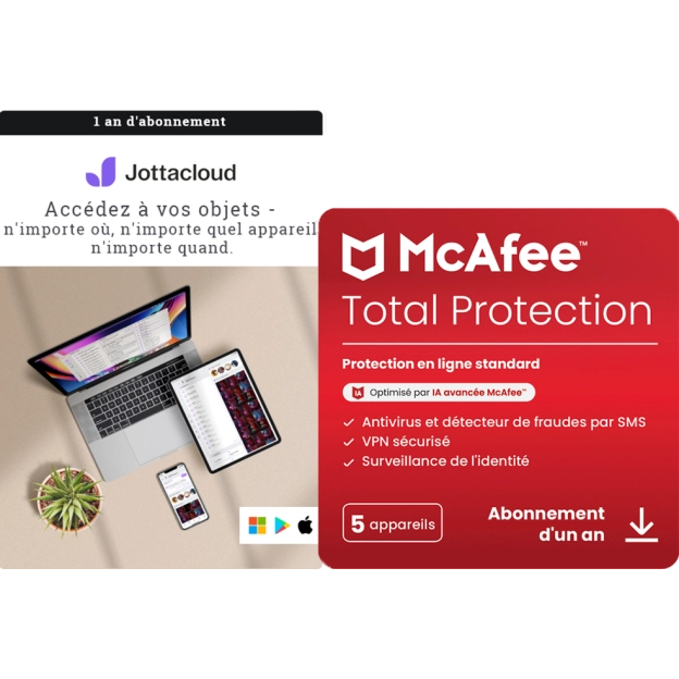 Jottacloud Home + McAfee Total Protection | 5 PC | 1 An