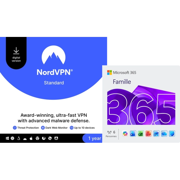 NordVPN | 10 Appareils | 1 An + Microsoft 365 Famille