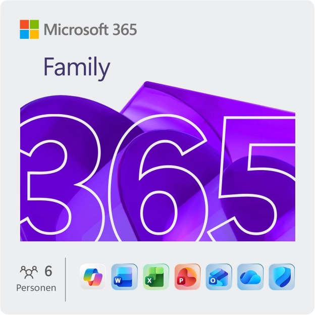 Microsoft 365 Family | 6 Benutzer - 1 Jahr | Inklusive Updates