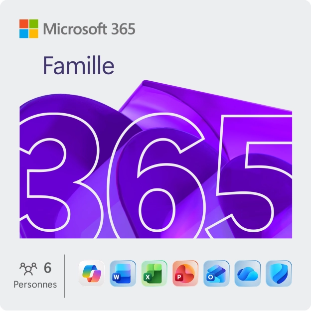 Microsoft 365 Famille | 6 Utilisateurs - 1 An | Inclus les Mises à Jour