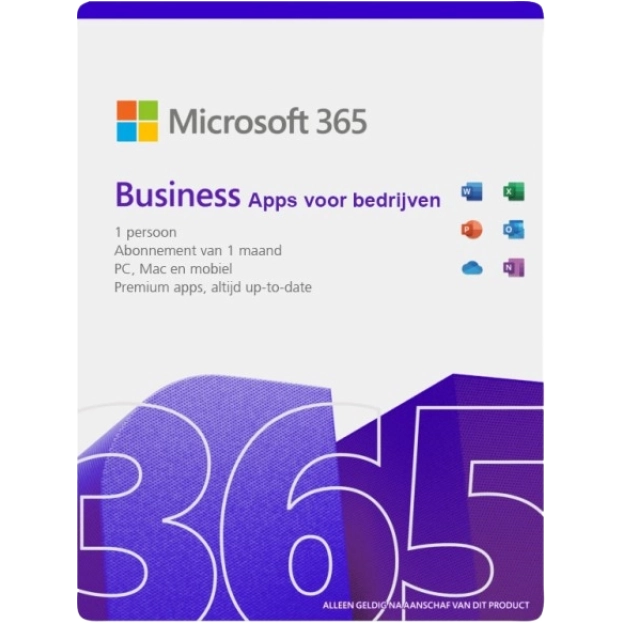 Microsoft 365 apps voor bedrijven | Maandabonnement | 1 Gebruiker | 15 Apparaten