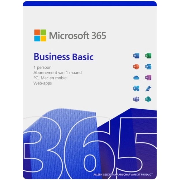 Microsoft 365 Business Basic | Maandabonnement | 1 Gebruiker