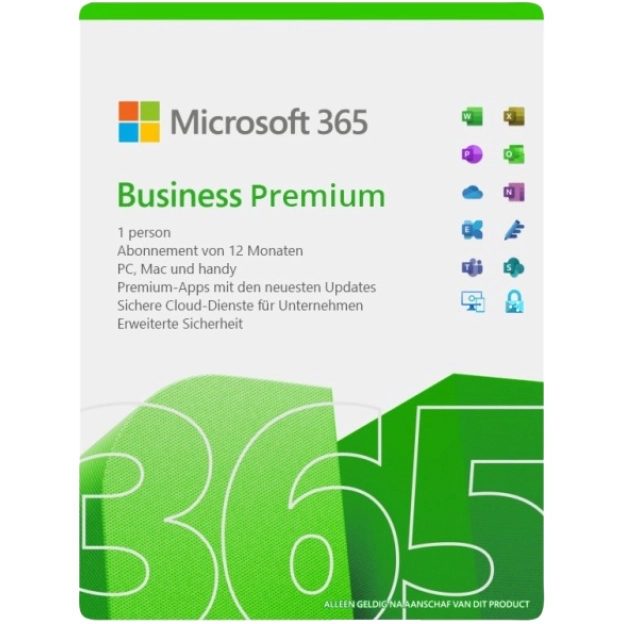 Microsoft 365 Business Premium | Monatliches Abonnement | 1 Benutzer | 15 Geräte
