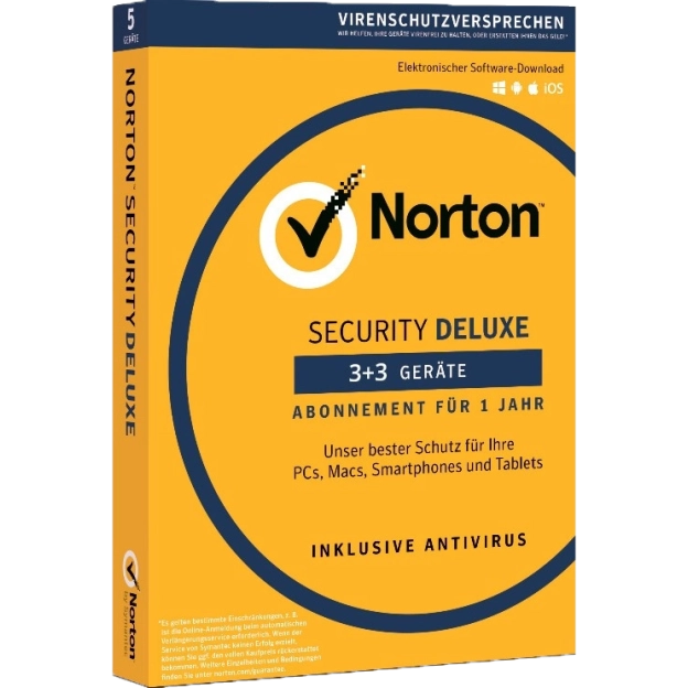 Norton Security Deluxe | 6 Geräte | 1 Jahr | 2026 - Virenschutz inklusive