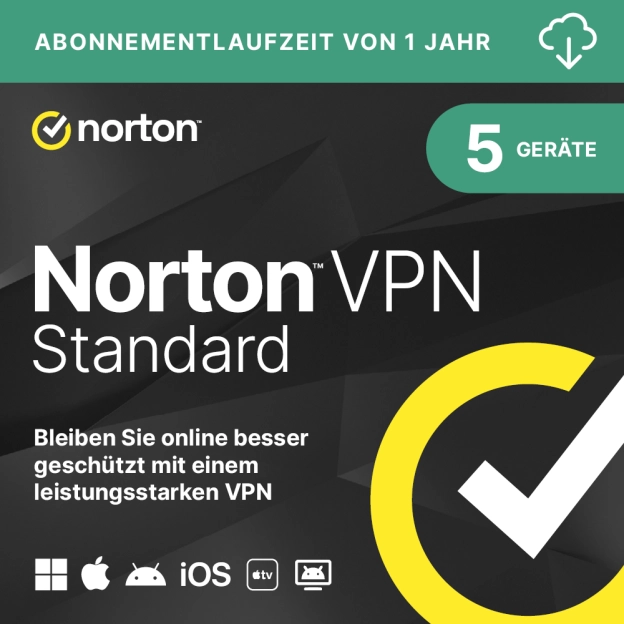 Norton VPN Standard | 5 Geräte | 1 Jahr | 2026