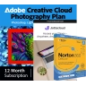 Adobe Photography Plan 1 TB + Norton 360 Deluxe 3 PC + Jottacloud Home | 1 Year
