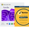 Microsoft 365 Famille + Norton Security Deluxe | 6 Appareils | 1 An